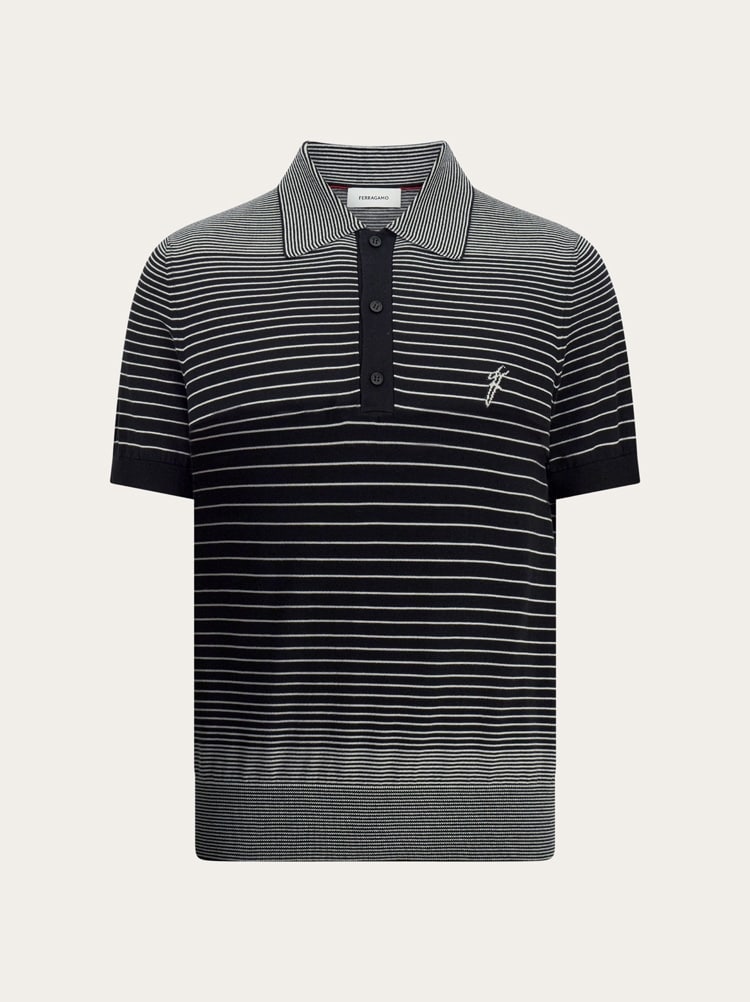 Degrade striped polo shirt Gallery image 1