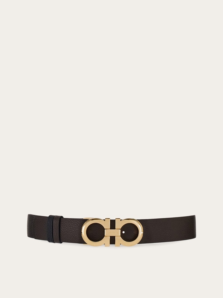 Reversible and adjustable Gancini belt Gallery image 1