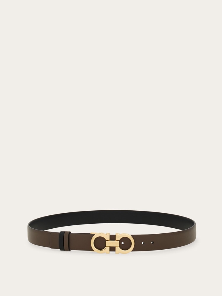 Reversible and adjustable Gancini belt Gallery image 3