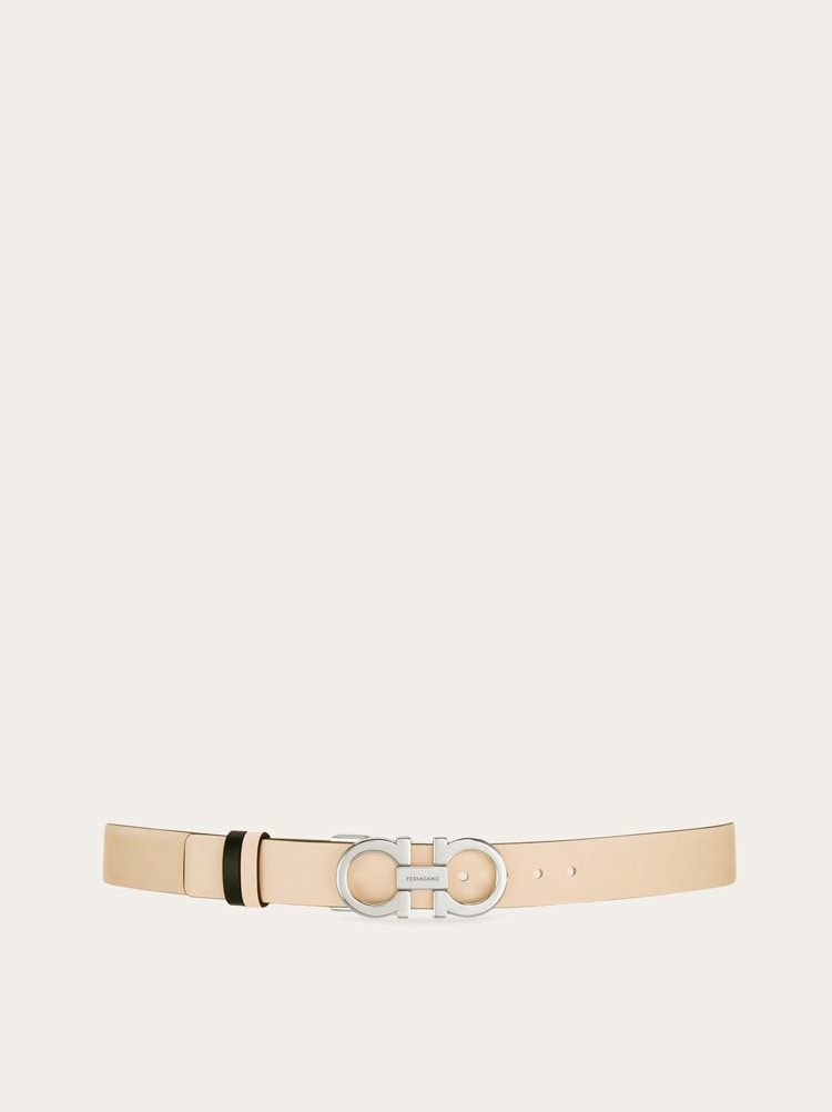 Reversible and adjustable Gancini belt Gallery image 1
