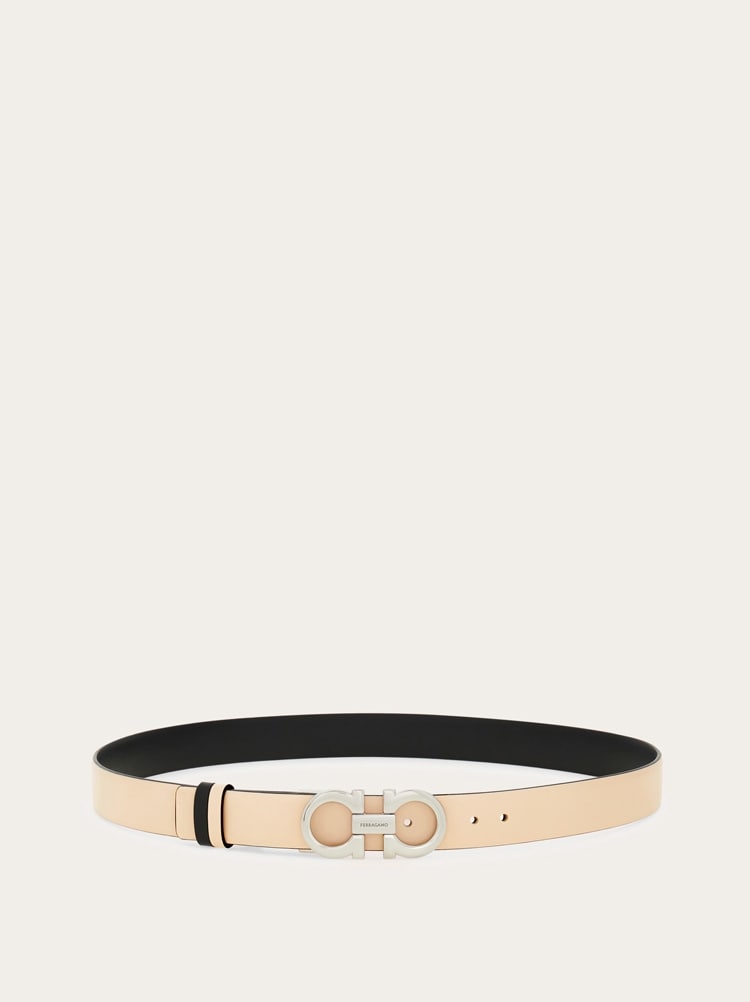 Reversible and adjustable Gancini belt Gallery image 3