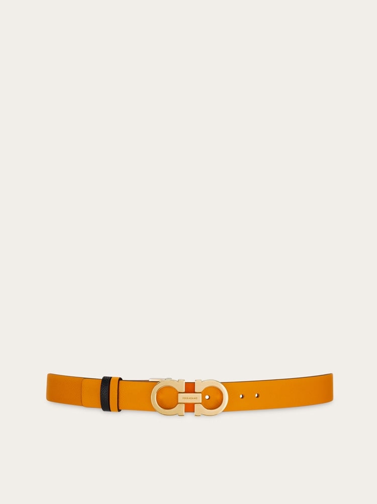 Reversible and adjustable Gancini belt Gallery image 1
