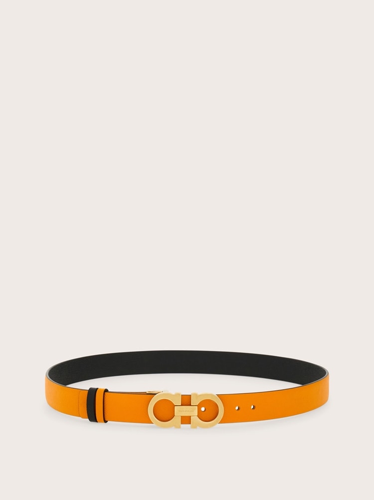 Reversible and adjustable Gancini belt Gallery image 3