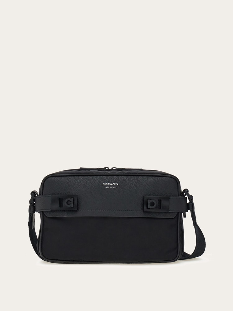 Crossbody bag with Gancini buckles Gallery image 1