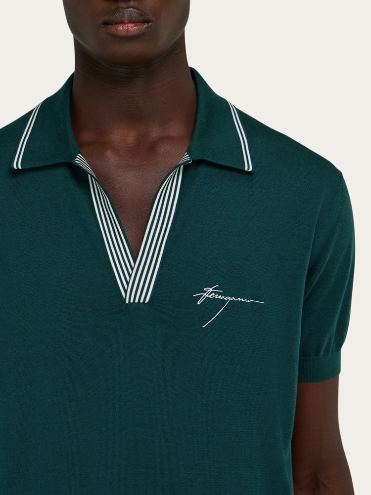 Polo en mélange de soie Gallery image 4