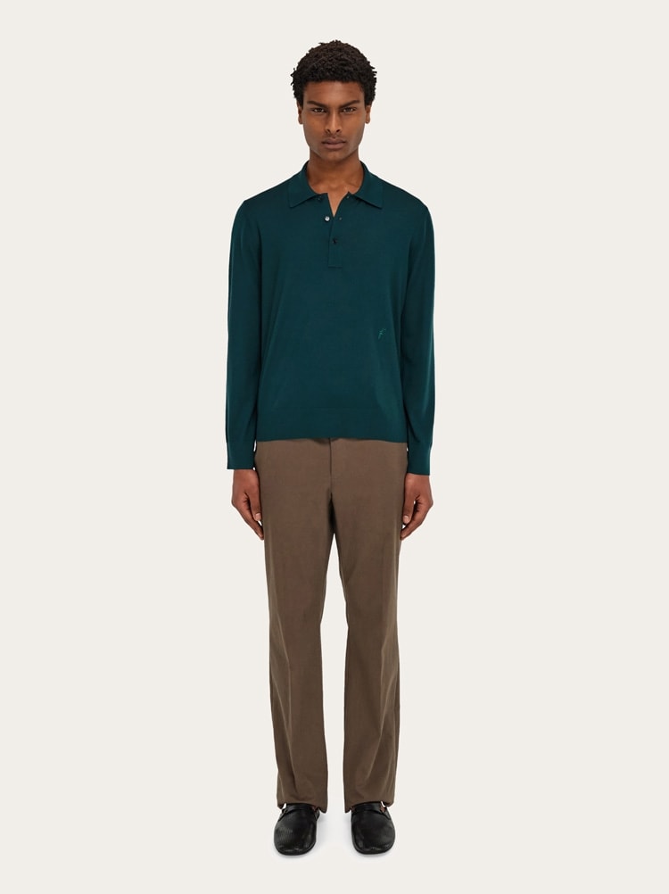 롱슬리브 울 폴로 셔츠 Gallery image 6