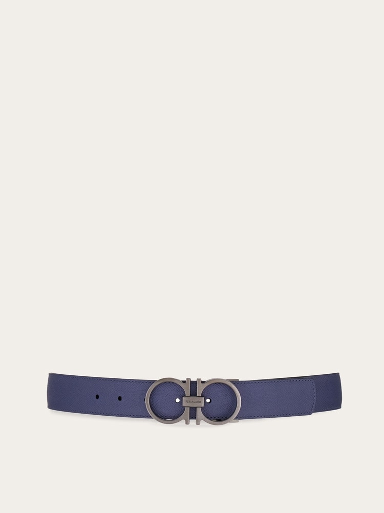 Reversible and adjustable Gancini belt Gallery image 1