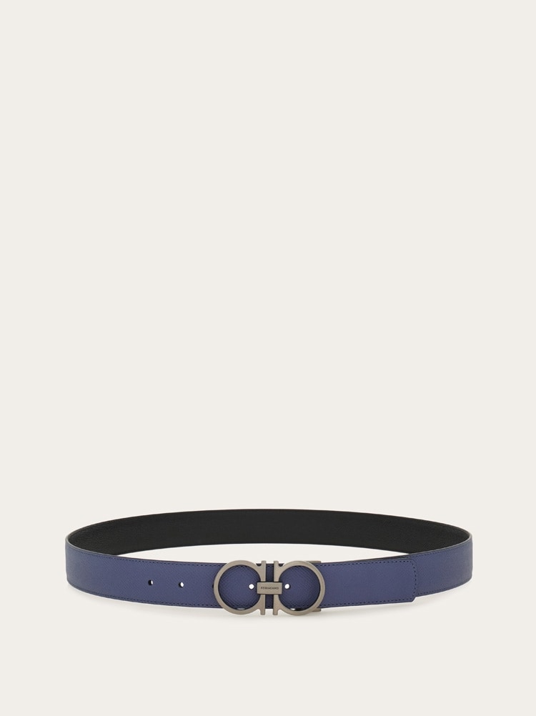 Reversible and adjustable Gancini belt Gallery image 3