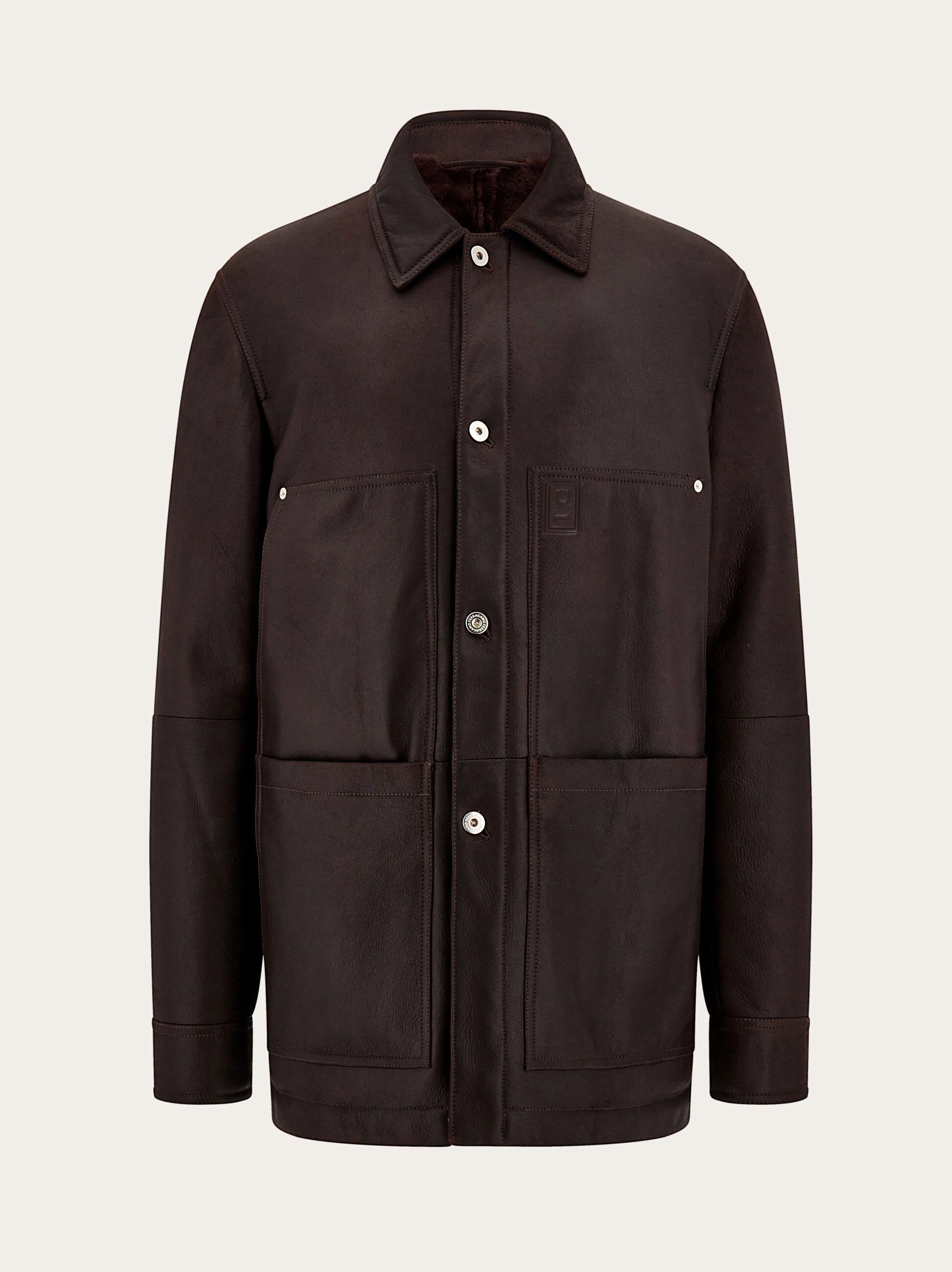 Sheepskin leather blouson - Men | Ferragamo