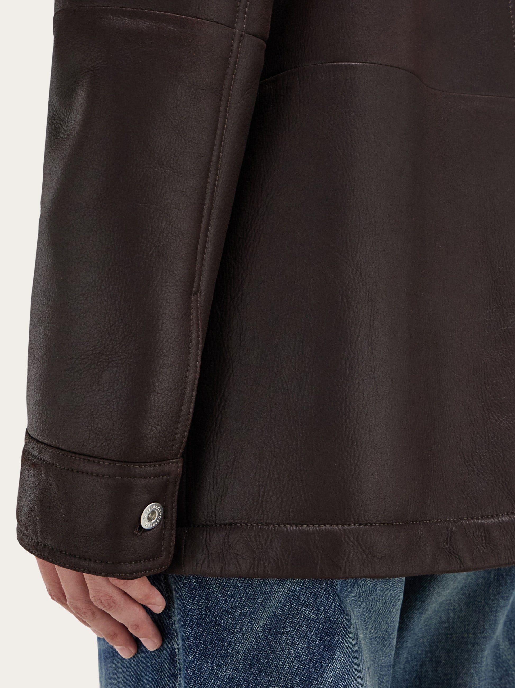 Sheepskin leather blouson - Men | Ferragamo