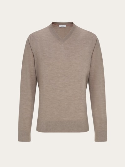 【送料&関税込】Ferragamo Mud Wool Sweater Ferragamo Mud Wool Sweater in Rich Brown – LOZURI®