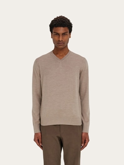 Knitted V-neck sweater - Men | Ferragamo