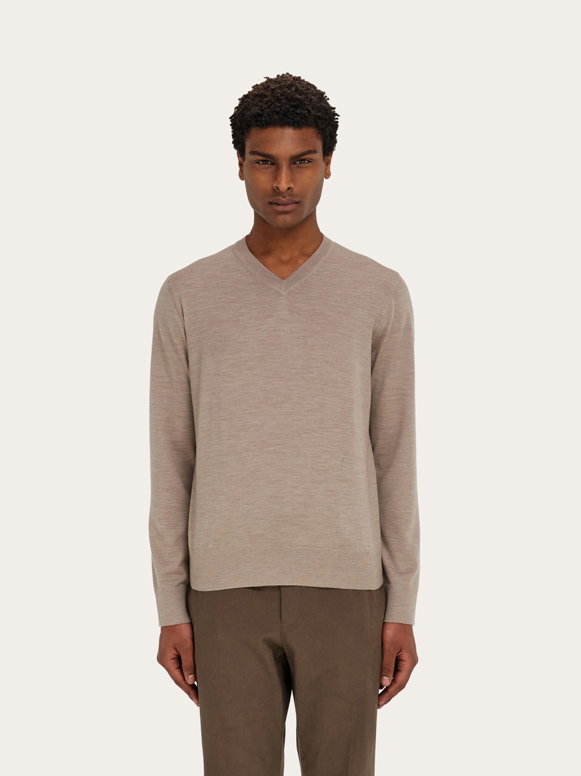 Knitted V-neck sweater - Men | Ferragamo