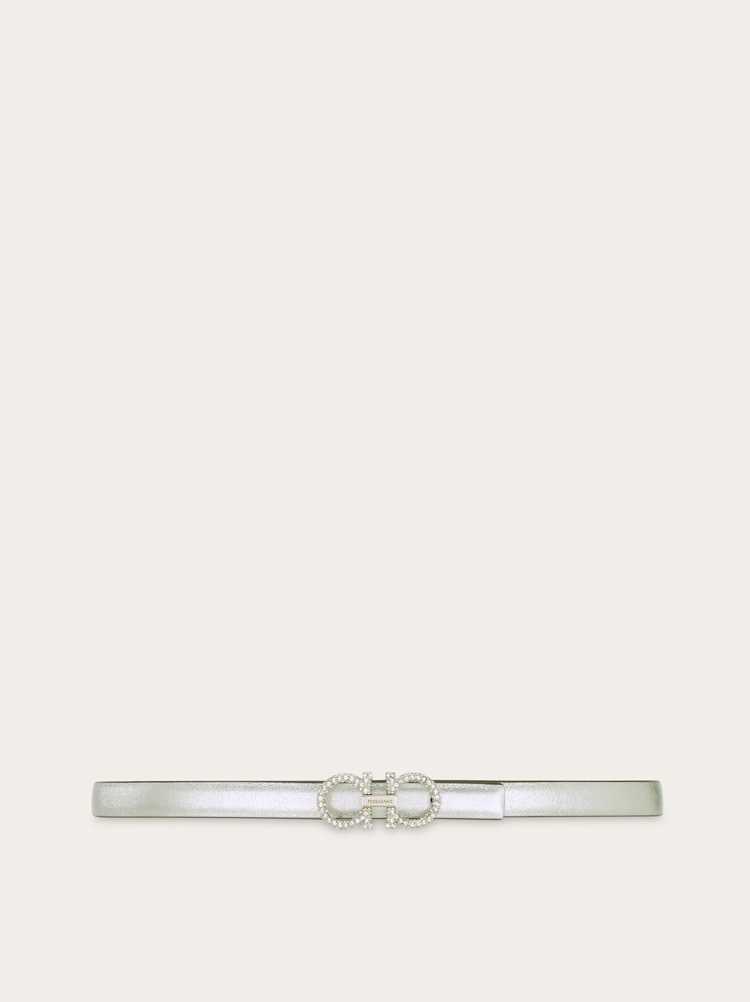 Reversible and adjustable Gancini belt Gallery image 1