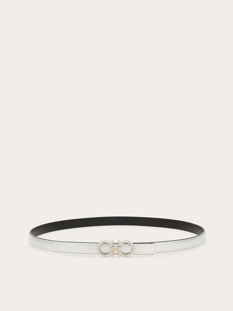 Reversible and adjustable Gancini belt Gallery image 3