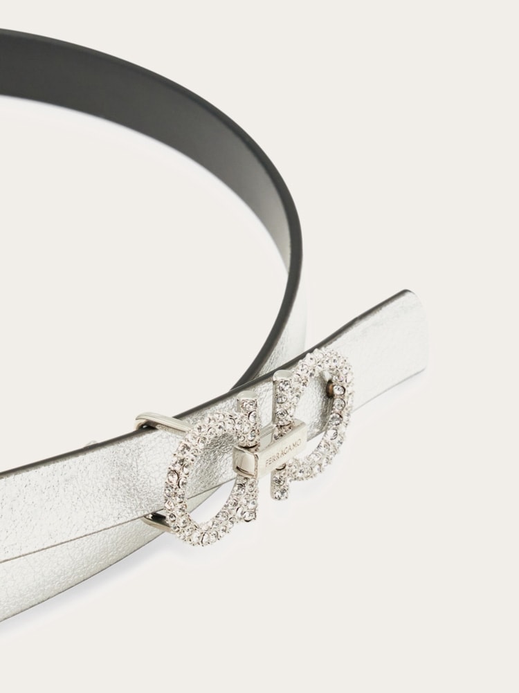 Reversible and adjustable Gancini belt Gallery image 5