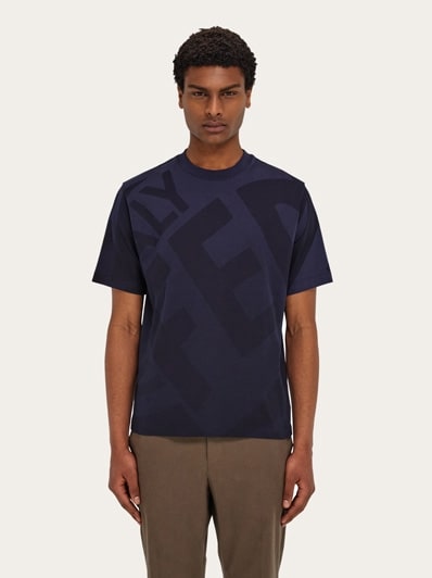 直営店☆Ferragamo☆ガンチーニ Tシャツコットン100％ 白 黒 コットン Tシャツ - メンズ | Ferragamo