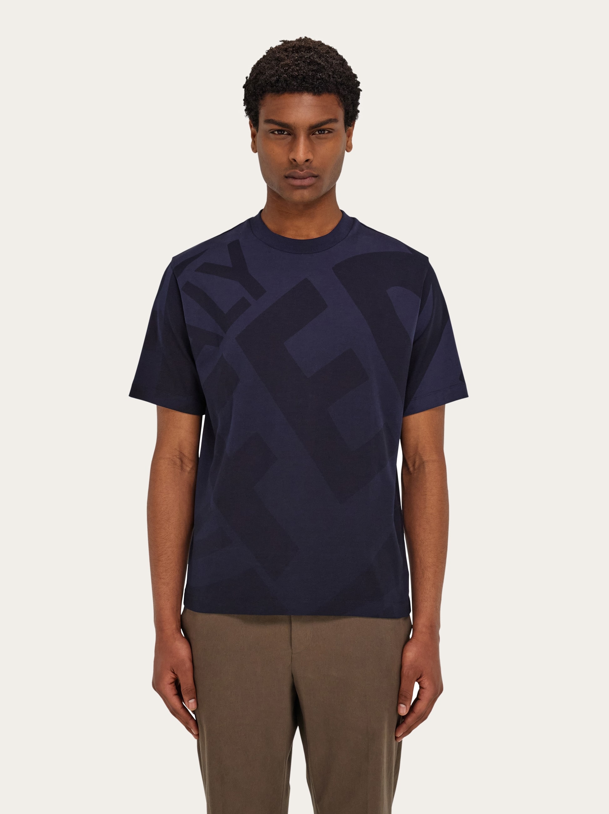 FERRAGAMO コットン Tシャツ Ferragamo コットン Tシャツ | ブラック | FARFETCH JP