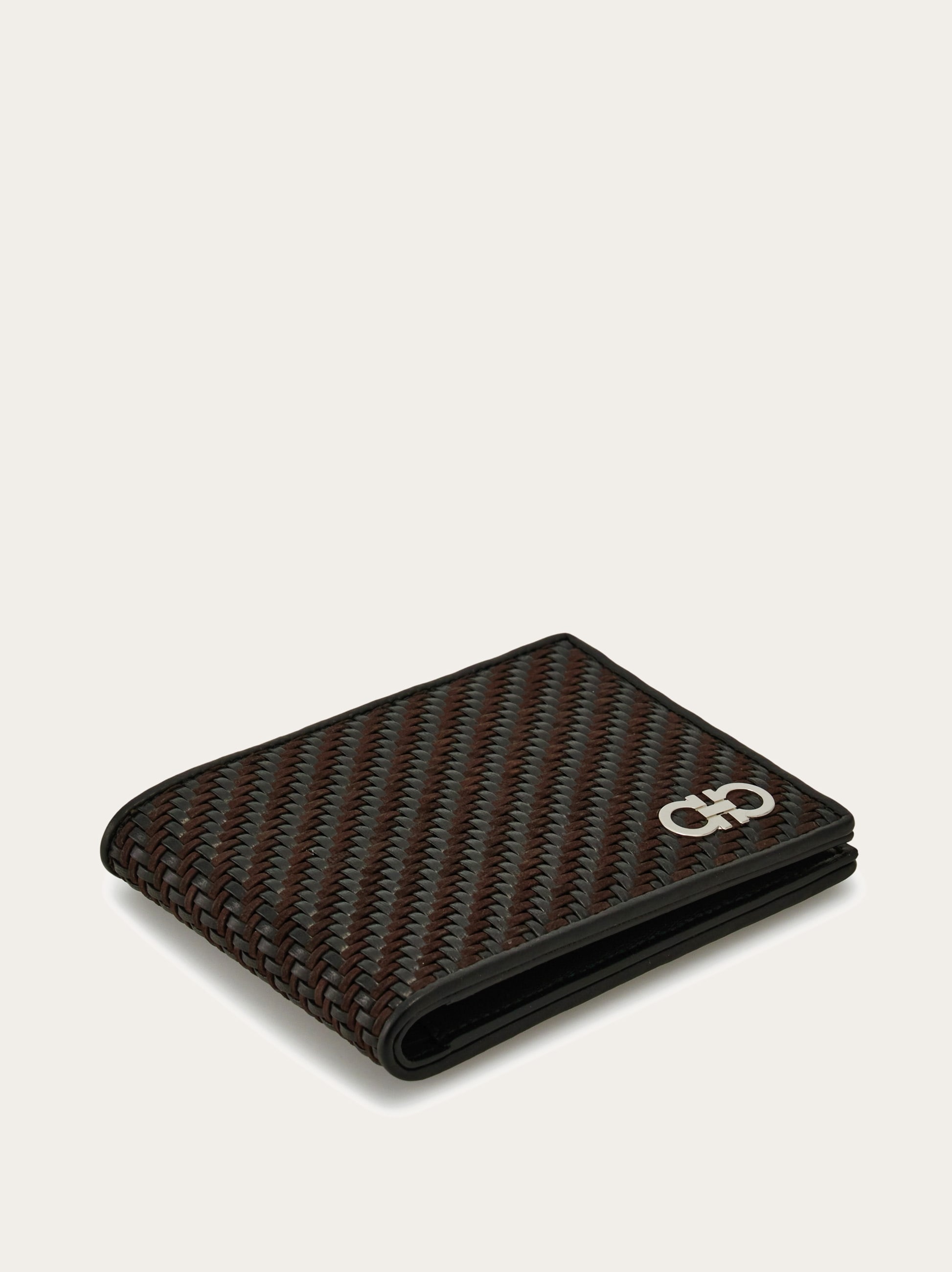 【FERRAGAMO】WALLET Ferragamo Gancini Clasp Leather Card Case Wallet, White at