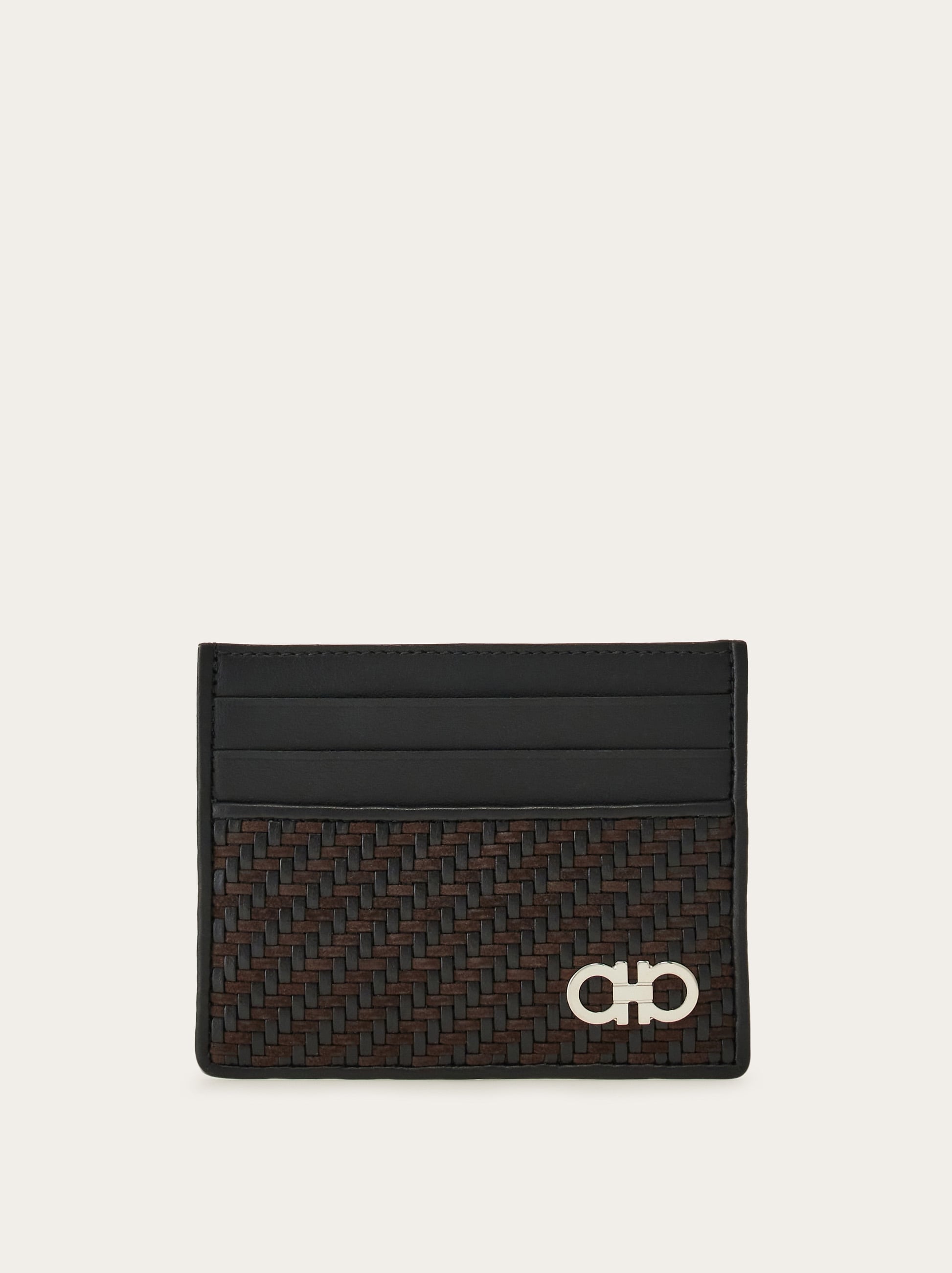 Woven credit card holder - Men | Ferragamo
