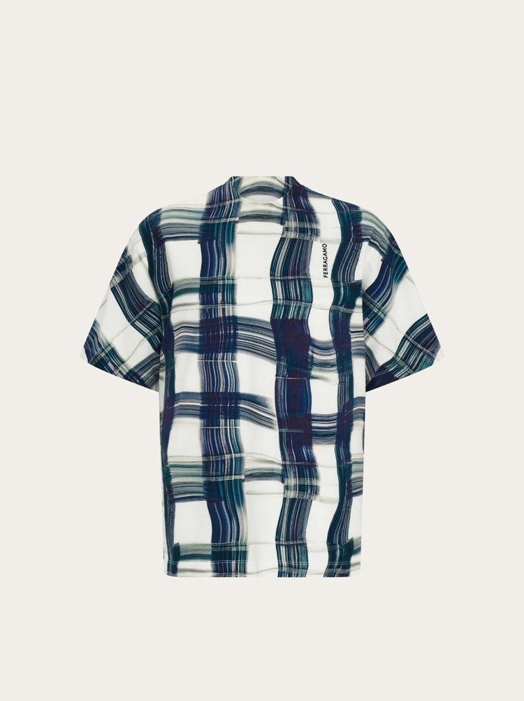 Tartan print T-shirt Gallery image 1