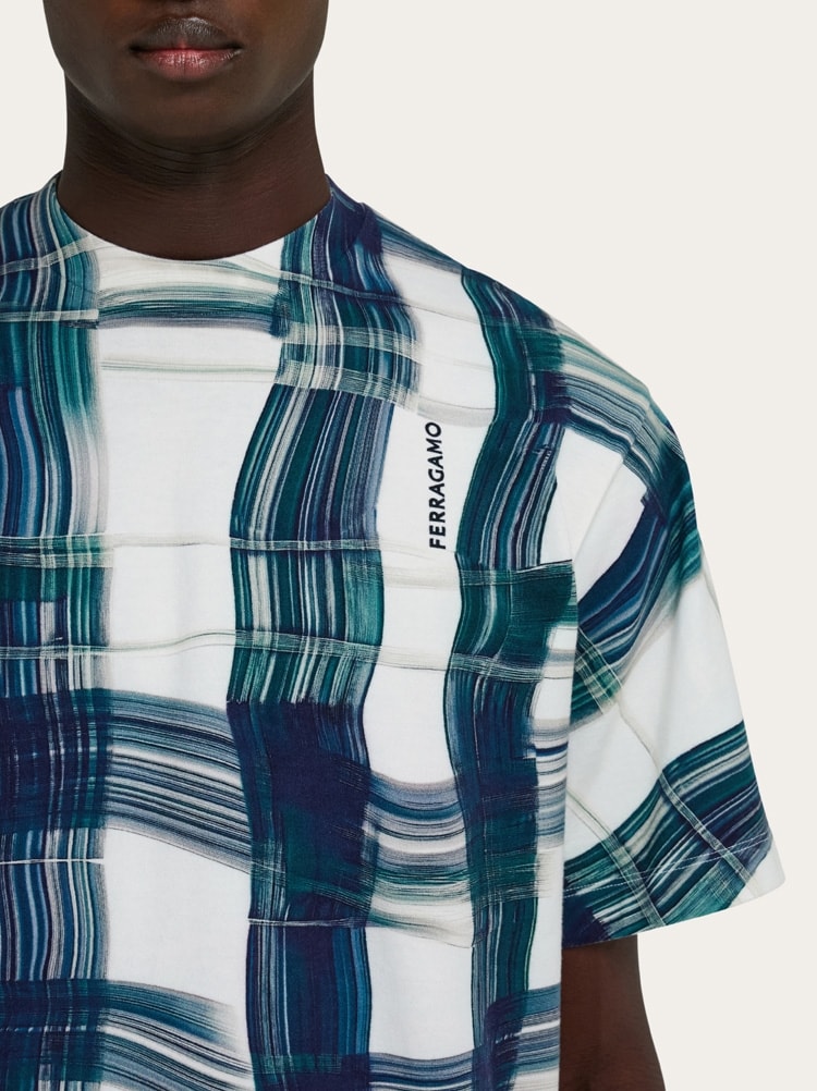 Tartan print T-shirt Gallery image 4