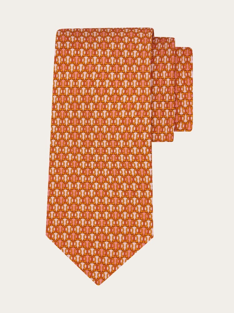 Polka dot print silk tie Gallery image 1