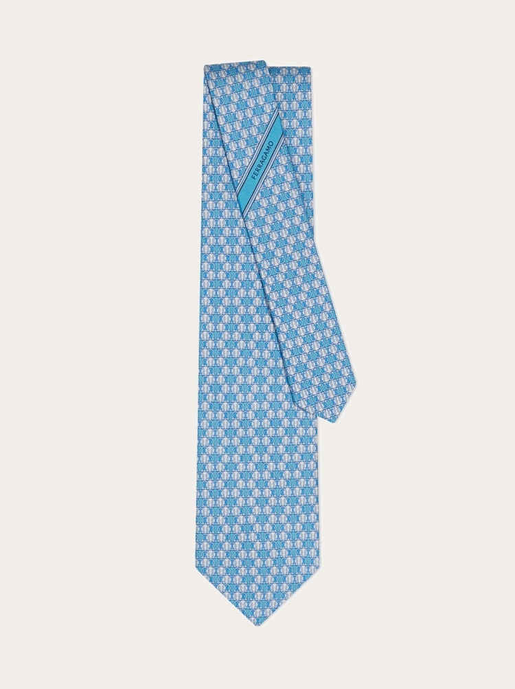 Polka dot print silk tie Gallery image 3