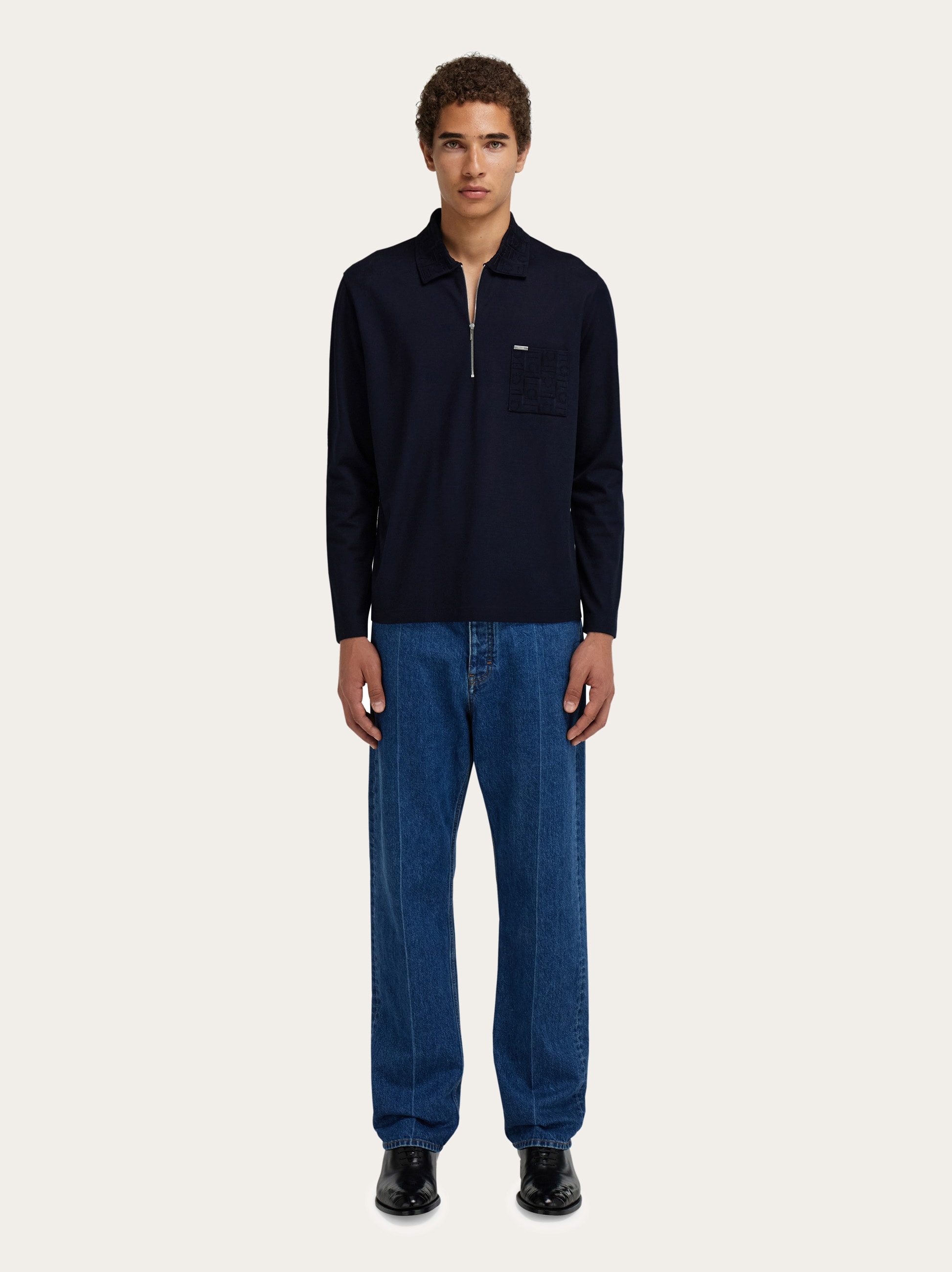 Long sleeved polo shirt - Men | Ferragamo