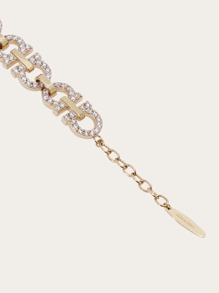 Crystal embellished Gancini bracelet Gallery image 2