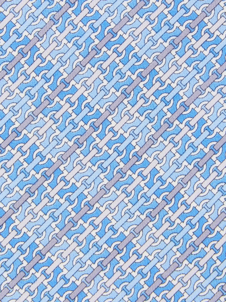 Gancini chain print silk tie Gallery image 2
