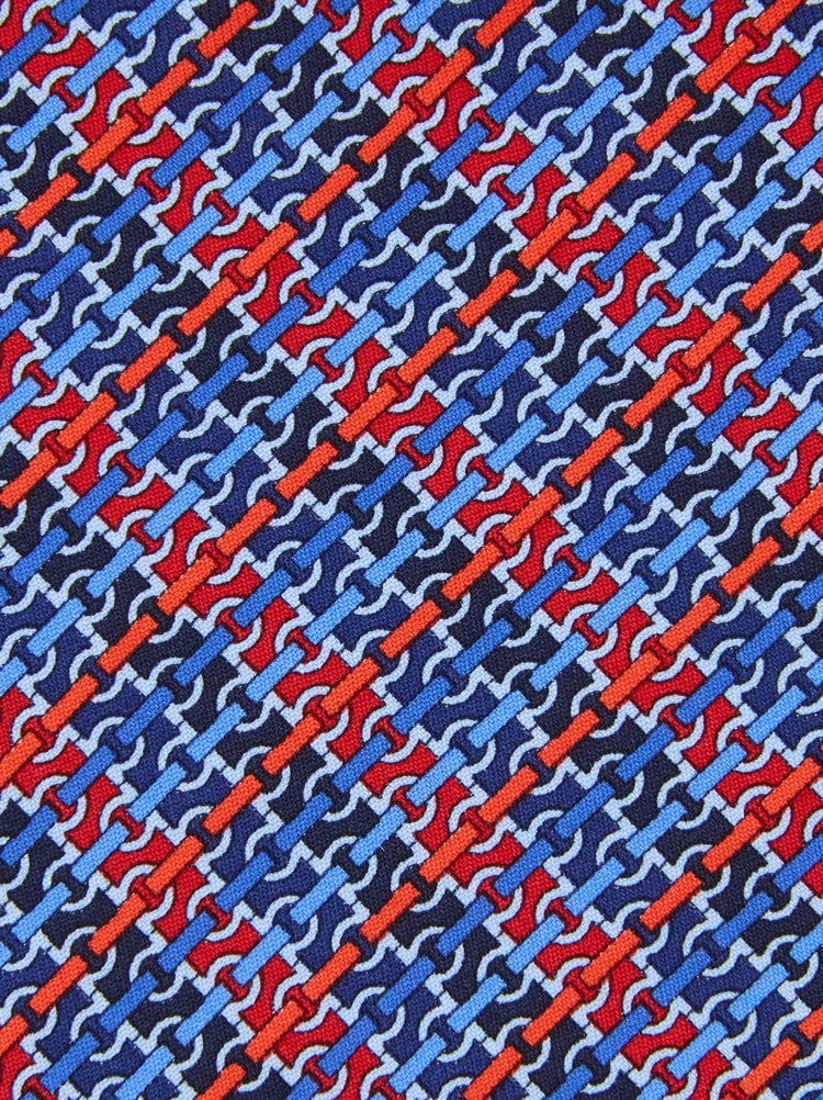 Gancini chain print silk tie Gallery image 2