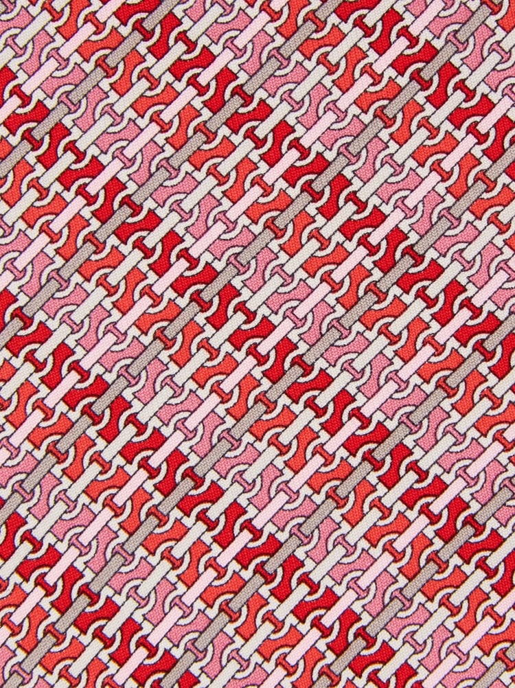 Corbata de seda estampado Gancini chain Gallery image 2