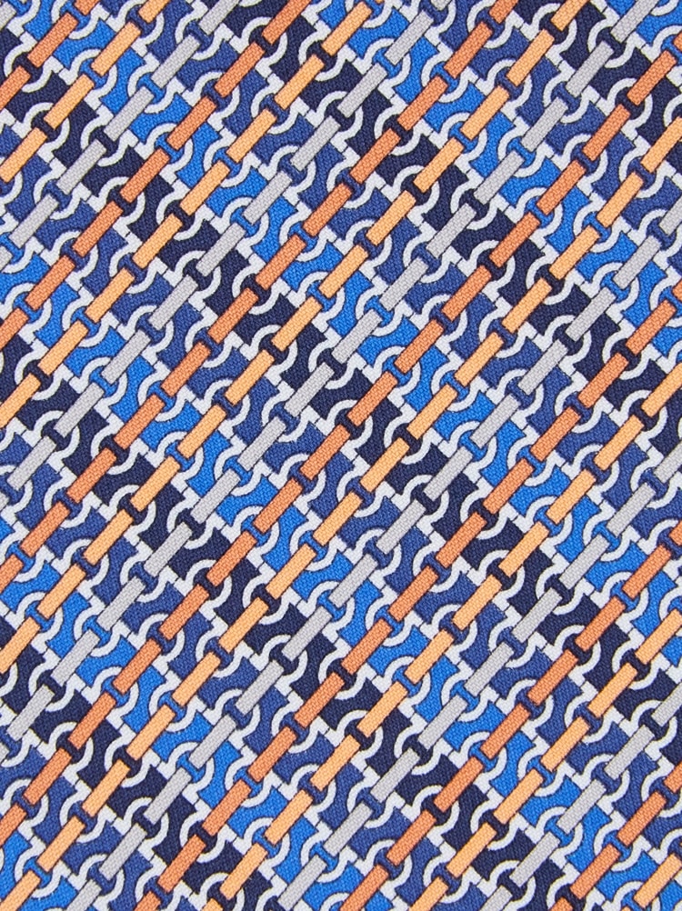 Corbata de seda estampado Gancini chain Gallery image 2