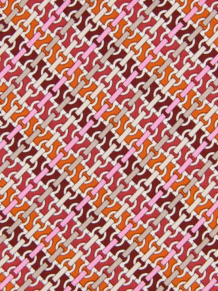Gancini chain print silk tie Gallery image 2