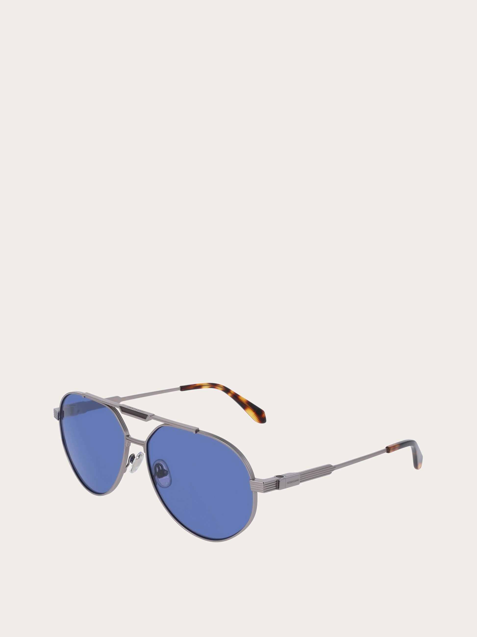 【Ferragamo】フェラガモ アビエーター サングラス Aviator frame sunglasses - Men | Ferragamo
