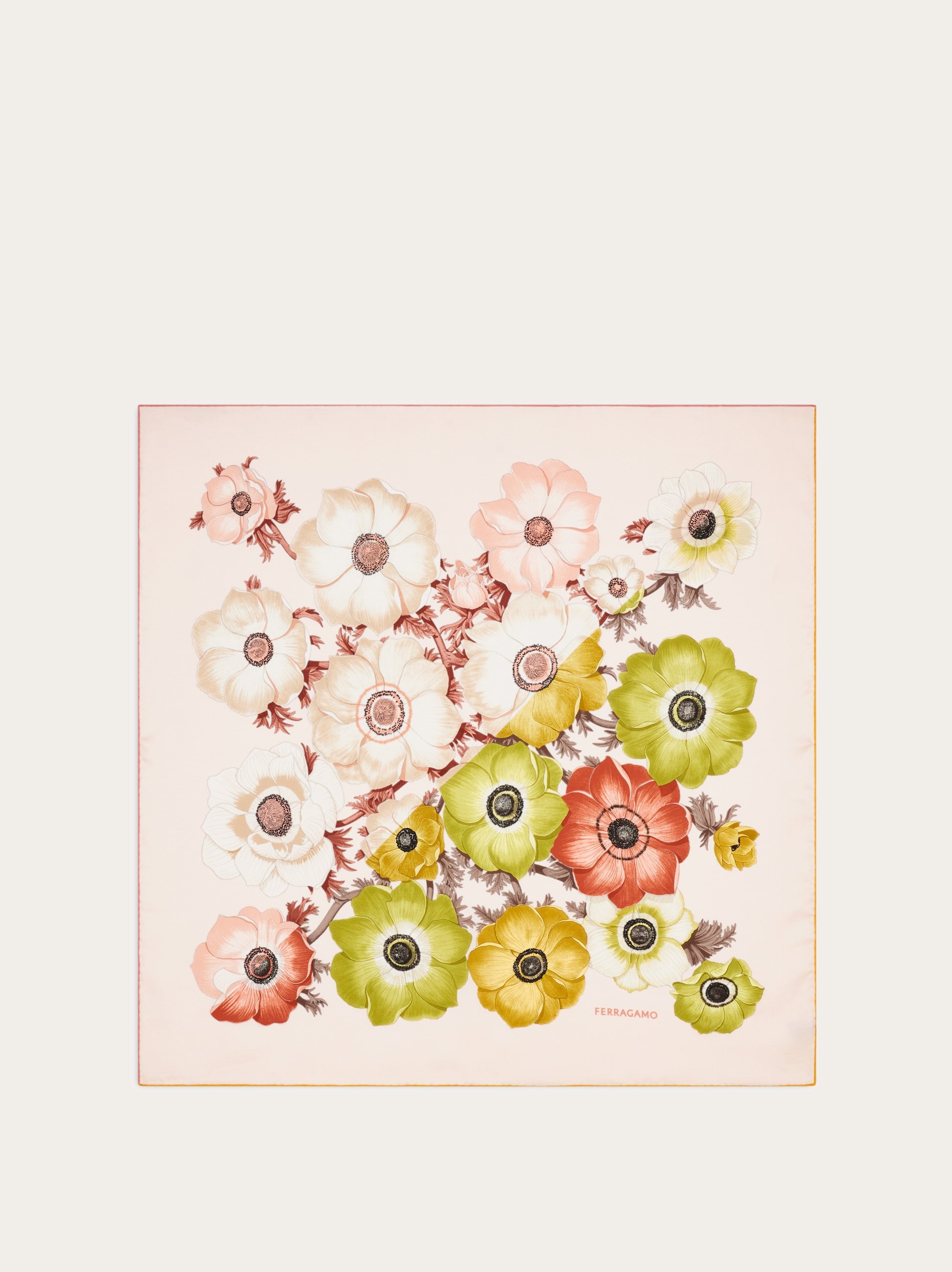 Anemone print silk scarf - Women | Ferragamo