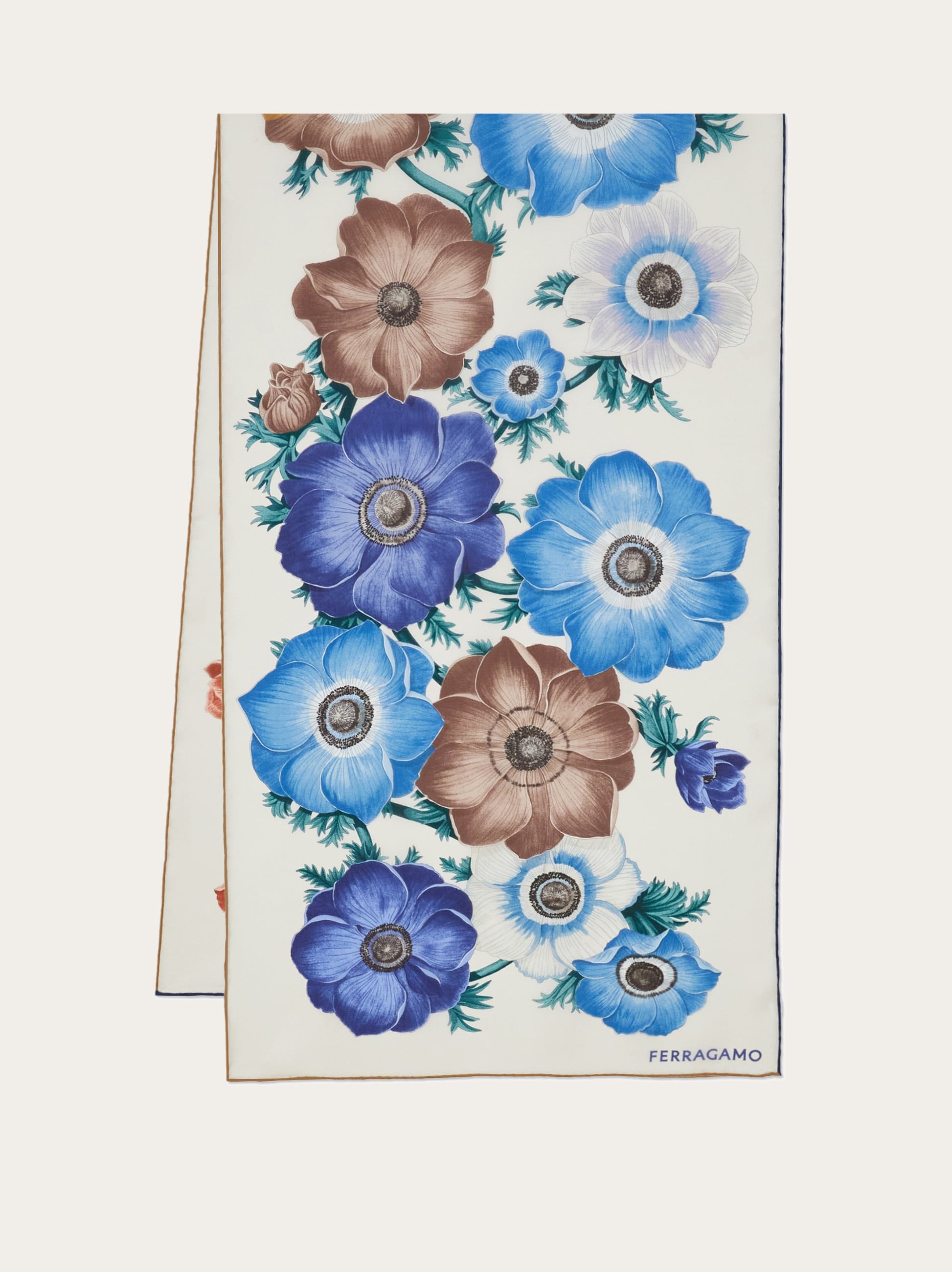 Anemone print silk scarf - Women | Ferragamo