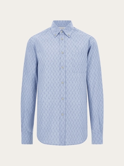 6万取引突破★UPS速達便利用！【FERRAGAMO】11C466_Tシャツ T-shirt in Stretch Piquet BLUE Man NPMB350136STDWXSU806 | Fay