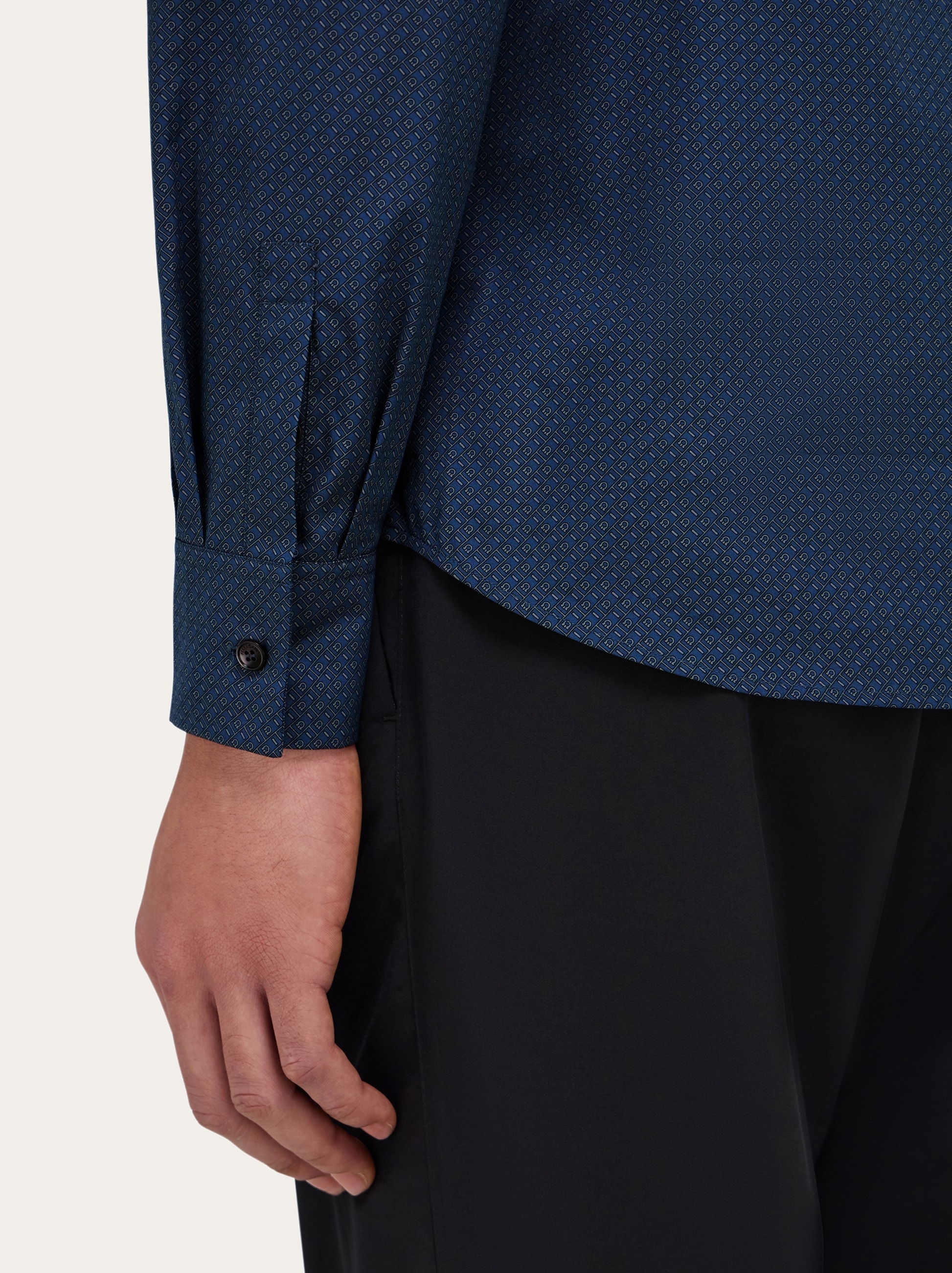 Micro-patterned shirt - Men | Ferragamo