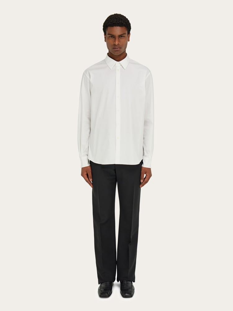 Shirt with tonal embroidered F Gallery image 7