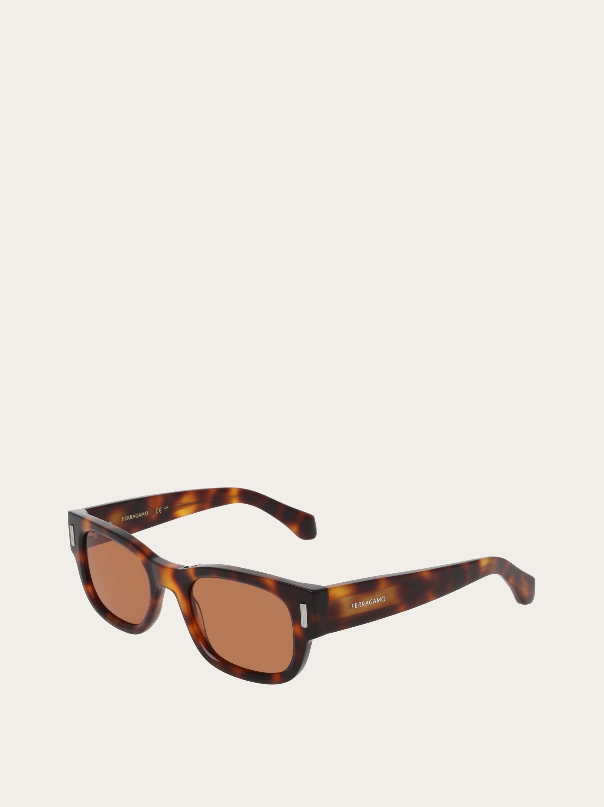 Salvatore Ferragamo ブラウンラウンドサングラス Round frame sunglasses - Men | Ferragamo