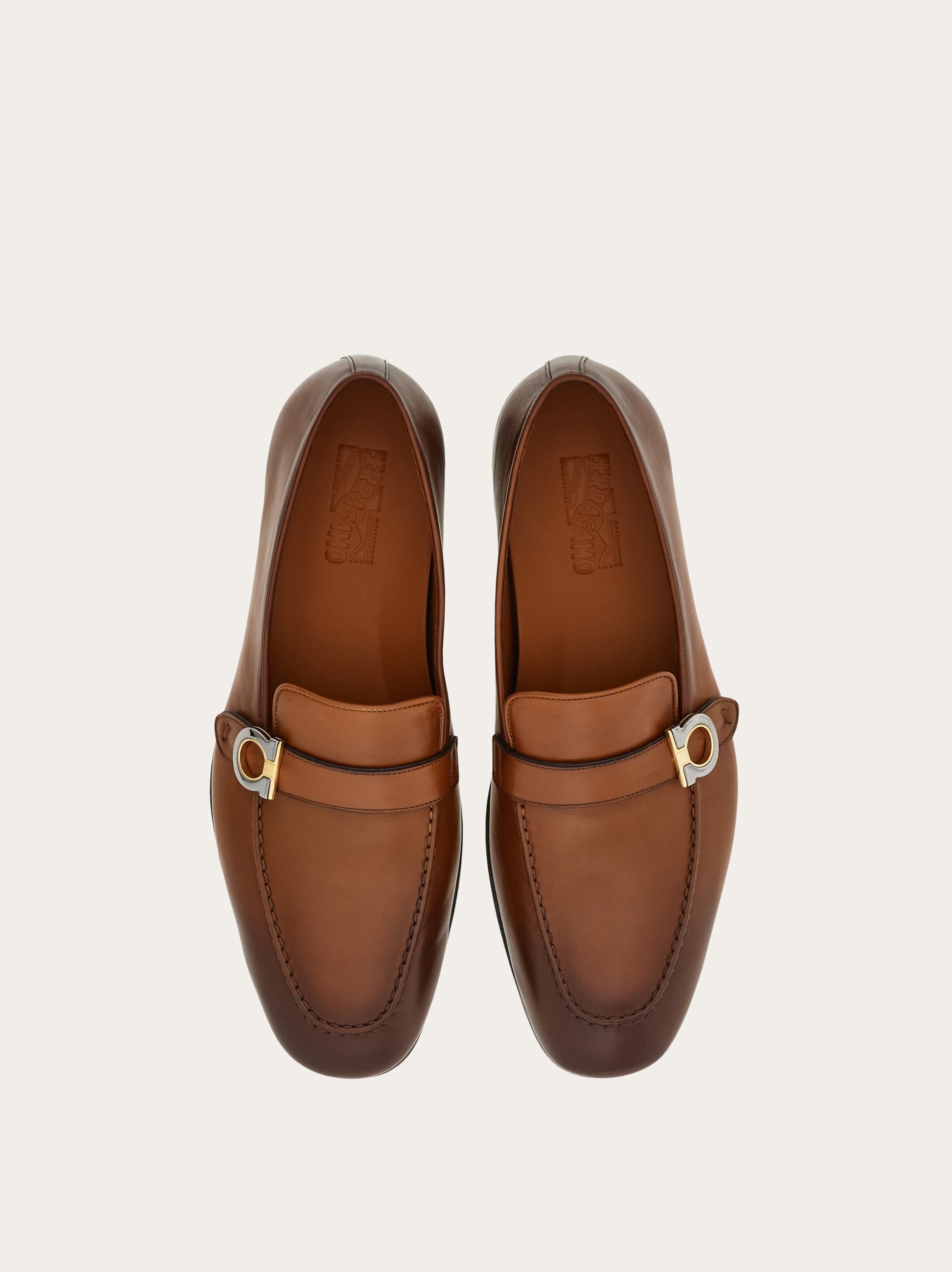 Tramezza loafer with Gancini ornament - Men | Ferragamo