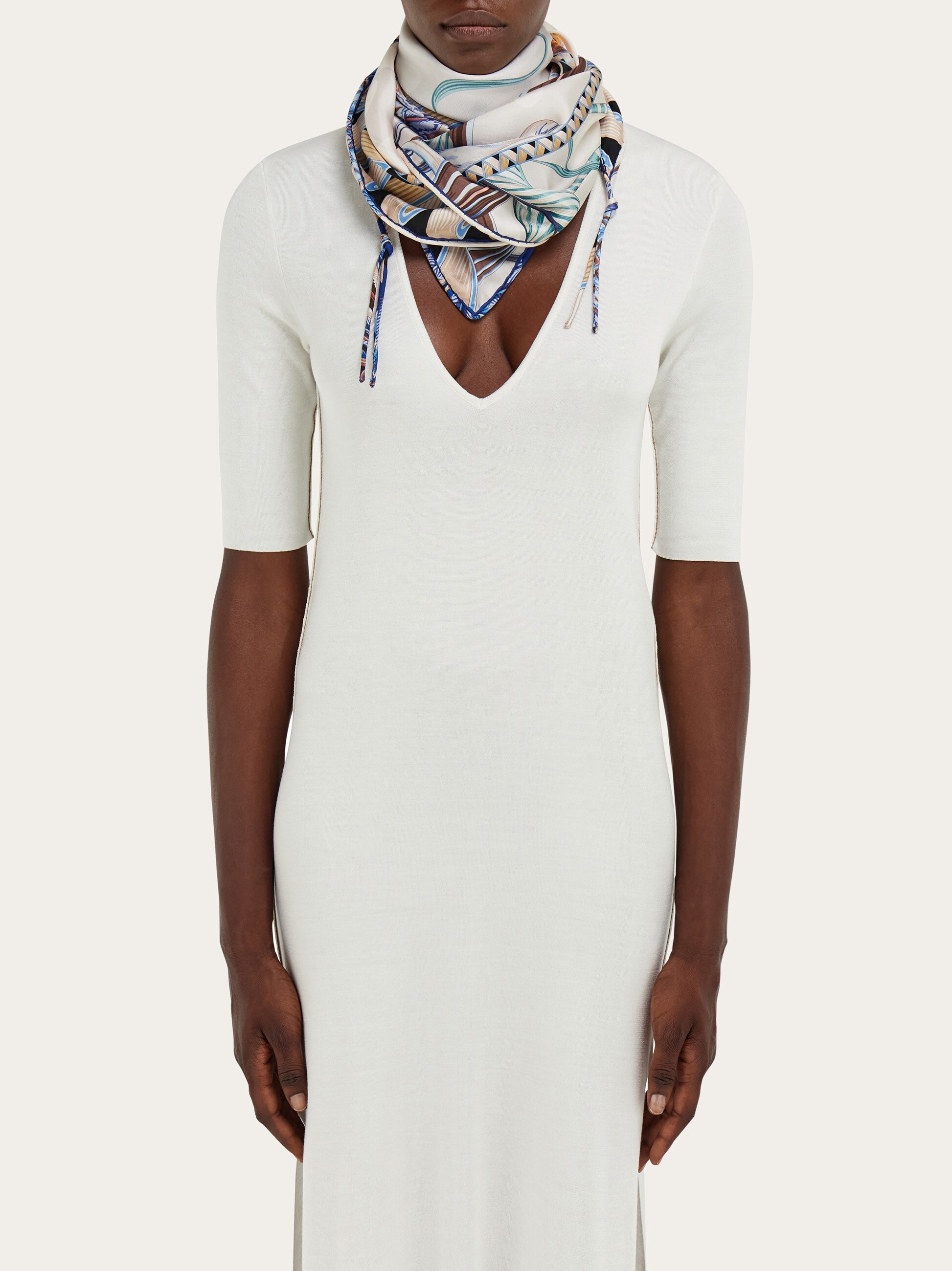 Giada print triangle foulard - Women | Ferragamo