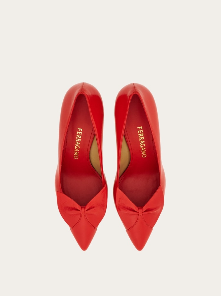 【Bow】Ferragamo ピンクリボンヒール OLD FERRAGAMO(オールドフェラガモ/ヴィンテージ) ピンク