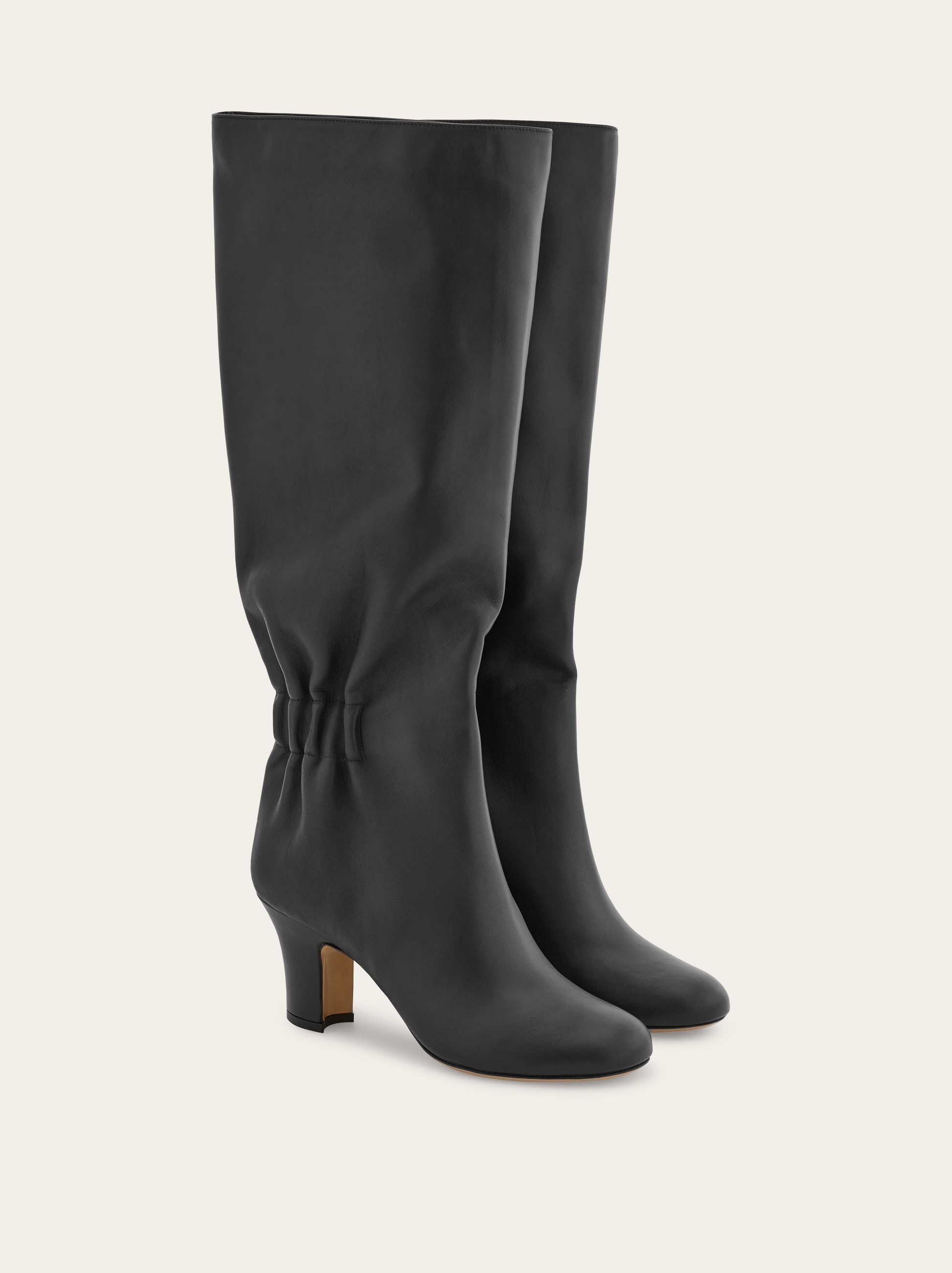 Knee boot with ruched detail - Women | Ferragamo
