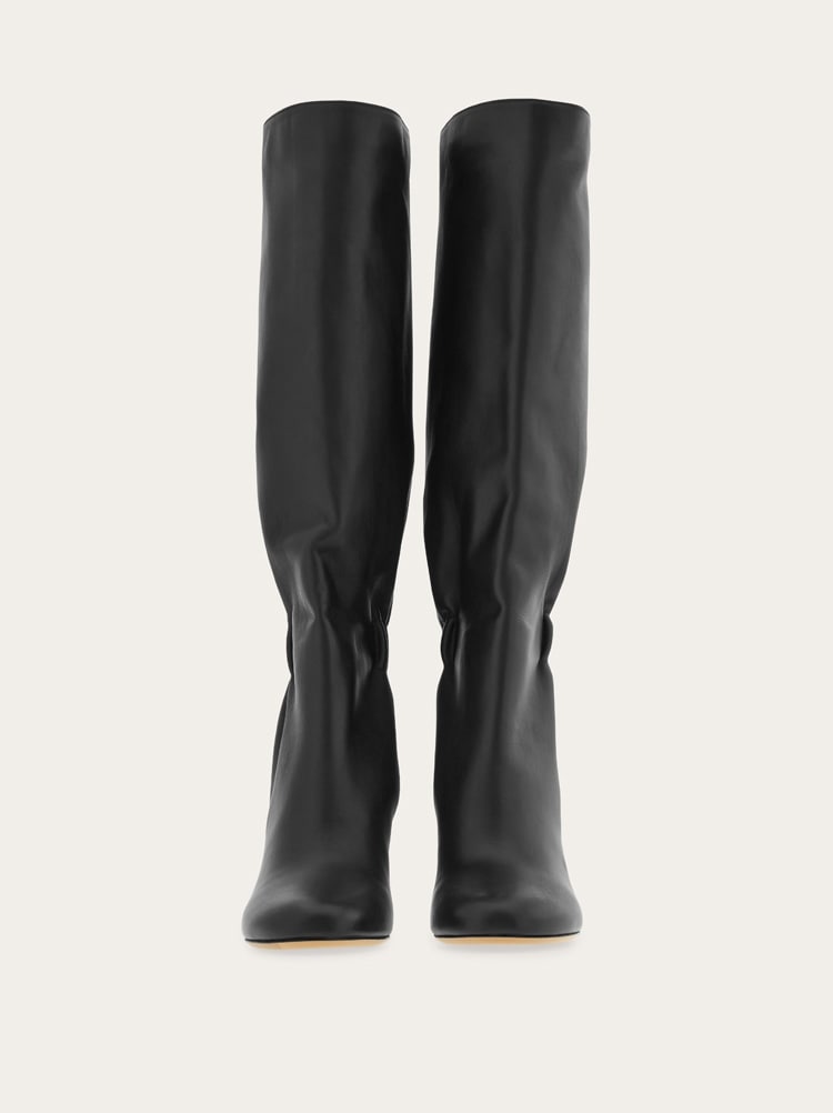 Knee boot with ruched detail Gallery image 3