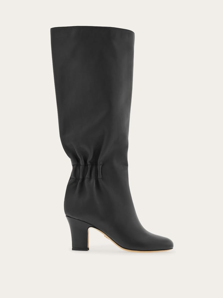 Knee boot with ruched detail Gallery image 6