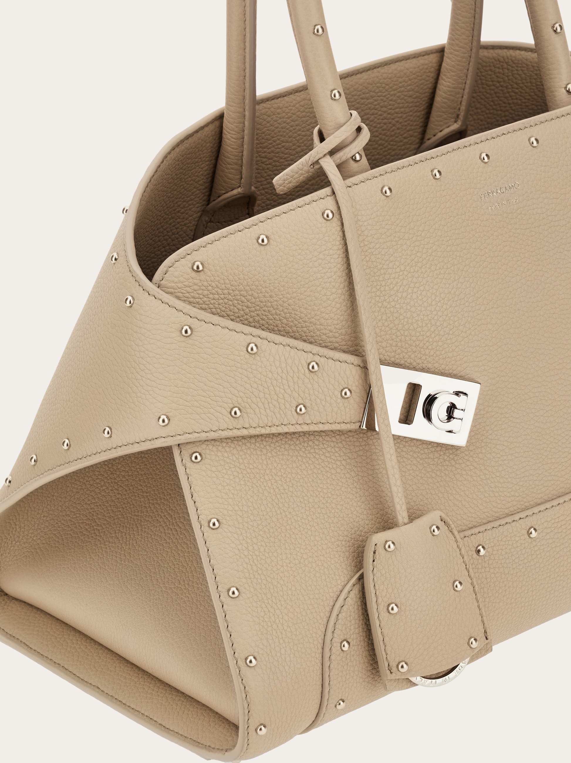 Hug handbag with studs (M) - Women | Ferragamo