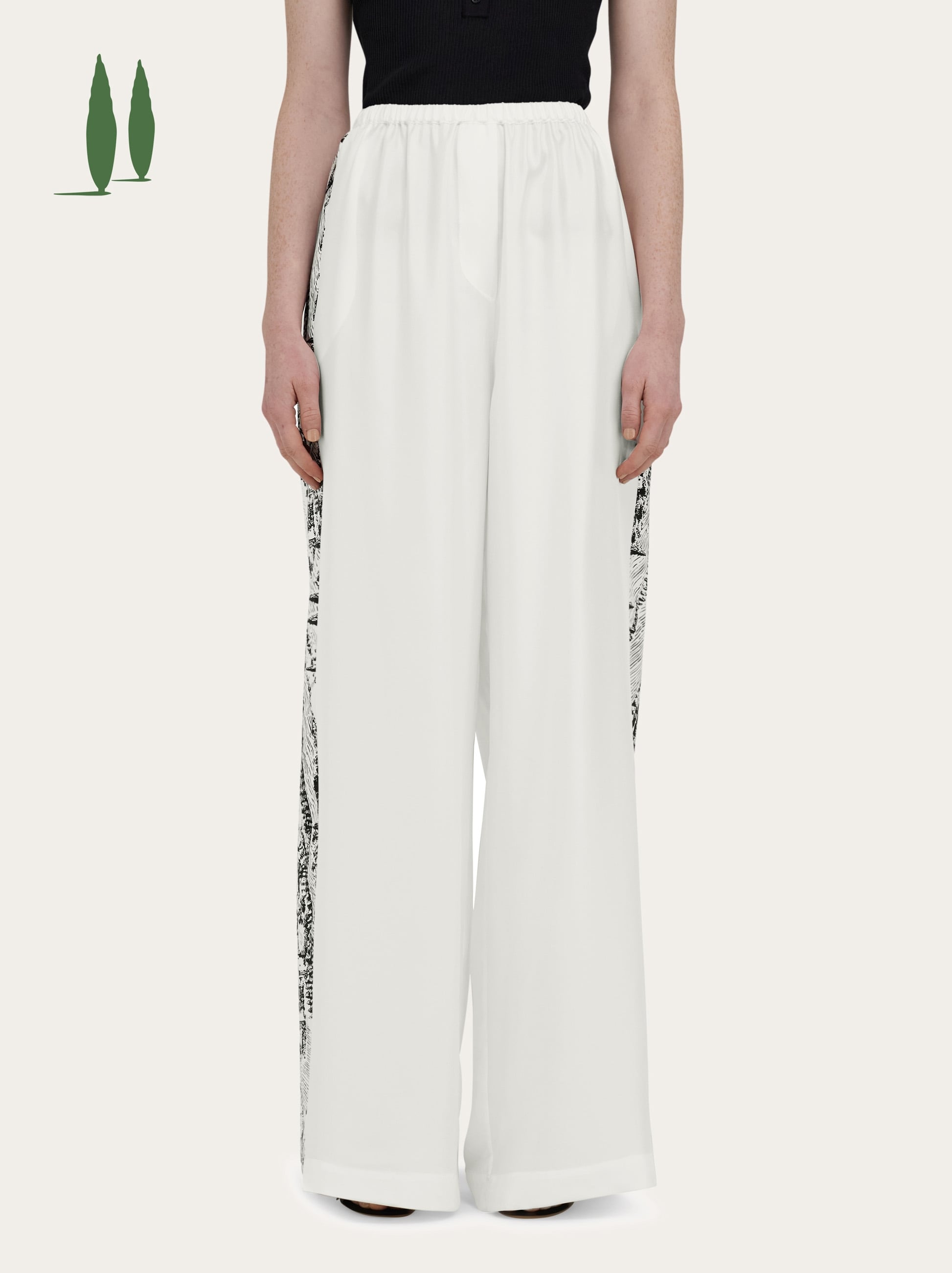 Back to Earth - Silk trouser - Women | Ferragamo
